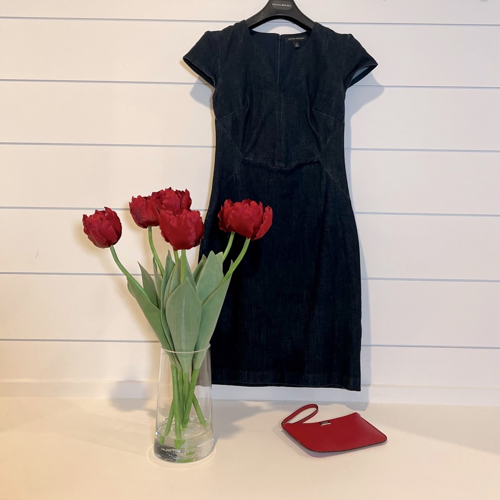 Banana Republic Sloan Denim Sheath Dress. Like new! - BOGO